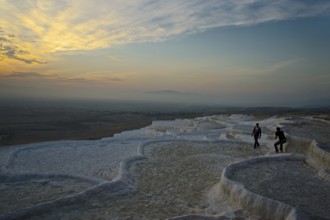 Pamukkale in Turkey at sundown