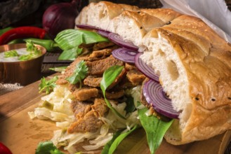 Gyros pita with wild garlic