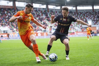 LUBIN, POLAND - MARCH 3, 2024: Football match Polish PKO Ekstraklasa between KGHM Zaglebie Lubin vs