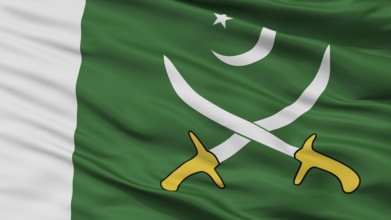 The Pakistani Army Flag, Closeup View