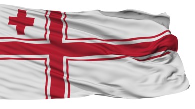 Tonga Naval Ensign Flag, Isolated On White Background