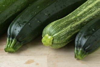 Fresh zucchini on cutting board