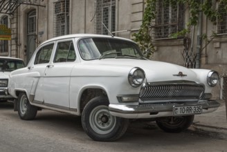 Old soviet car in baku azerbaijan street