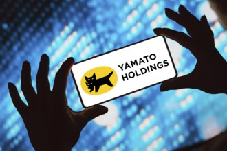 February 24, 2024, Brazil. In this photo illustration, the Yamato Holdings logo is displayed on a