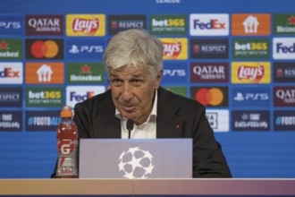 Football match, Coach Gian Piero GASPERINI Atalanta Bergamo at the press conference after the