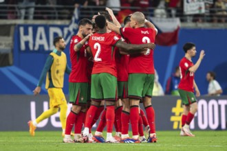 LEIPZIG, GERMANY - JUNE 18, 2024: Euro 2024 Groupe F match Portugal vs Czechia 2:1. Team of