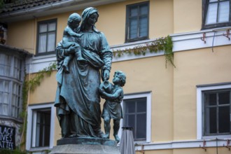 A view of the Statue of Mother Love or the Donndorf Brunnen made by the famous Adolf von Donndorf