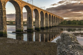 Royal Border Bridge over the River Tweed in Berwick-upon-Tweed, Northumberland, England, UK