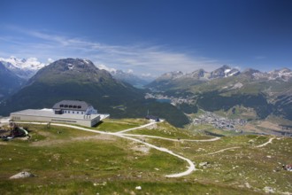 Panorama of the Upper Engadine from Muottas Muragl, Switzerland