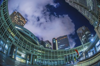 Tokyo Metropolitan Government of night view. Shooting Location: Tokyo metropolitan area