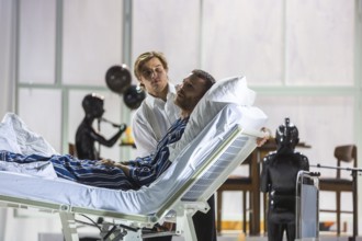 In My Room at the Gorki Theatre (Berlin), a play about father figures and the crisis of masculinity
