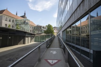 Pedestrian ramp at the town hall of Leoben, Leoben, Styria, Austria