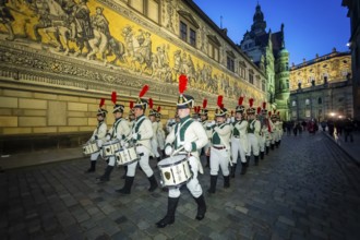 The world champion of marching bands, the Radeberger Spielmannszug, opens the Dresden Winter