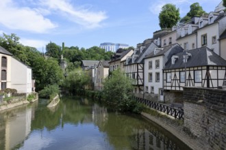 Reflection, River Alzette, Ground, Luxembourg, City of Luxembourg, Luxembourg