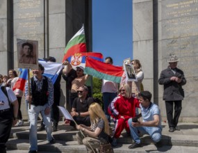 Germany, Berlin, 09.05.2024, Victory Day, rally at the Soviet Memorial in Tiergarten, Russia
