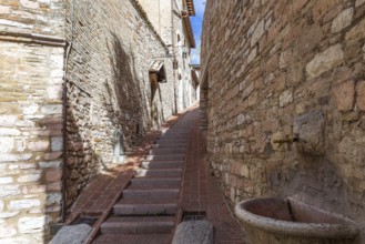 Streets and alleys in the wonderful town of Foligno Italy