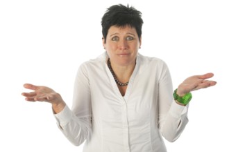 Woman is saying really don't know