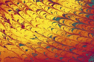 Ebru marble conch effect surface pattern design for print
