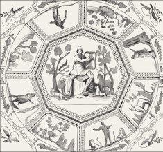 Mural painting at the Catacomb of Callixtus, first century, Rome, Italy