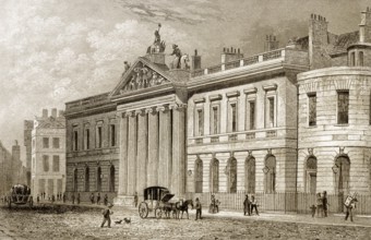 East India House, Hauptsitz der East India Company, Leadenhall Street, London, England, 19.
