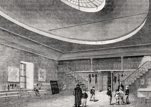 Interior view of St Cecilia's Hall as school, Edinburgh, Scotland, 19th century