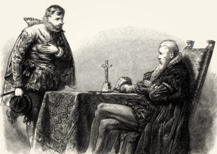 ACT IV., SCENE II., Palace of Eulenberg, Residence of the Duke of Alva, Silva and Gomez, scene from