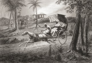 Dr Graham shot in his buggy by Sealkote Mutineers, India, Asia, 1857