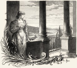 ACT III., SCENE I., Princess, scene from Torquato Tasso, a play by Johann Wolfgang von Goethe