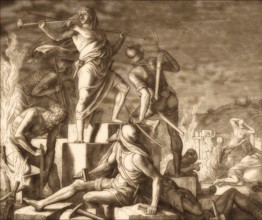 Rebuilding the Jerusalem Temple, Old Testament, by Julius Schnorr von Carolsfeld