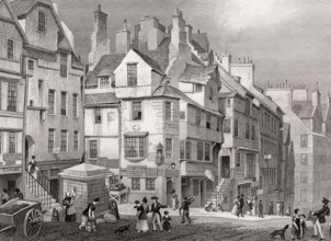 John Knox's House, High Street, Edinburgh, Scotland, 19th century, from Modern Athens by Th. H.