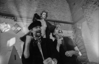 Germany, Berlin, 18.10.1991, shooting of the film The Visitor, in the cellar of the former brewery