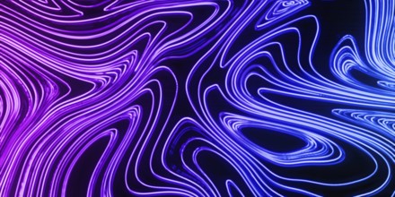 Neon Glow blue and purple lines on a dark background, Cyberpunk background