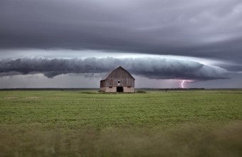 Prairie Storm Clouds in Saskatchewan Canada dramatic Scene