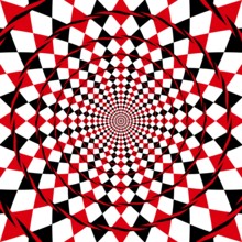 An illustration of an optical illusion fake spiral background