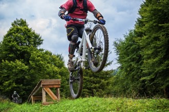 Dounhill scene in a bike park