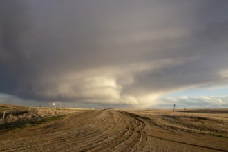 Prairie Storm Clouds rural Saskatchewan Canada Spring
