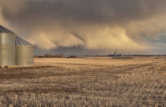 Prairie Storm Clouds rural Saskatchewan Canada Spring