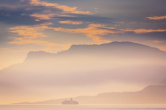 Landscape photography of the evening mood at the Sognefjord in Norway in the summer. Beautiful