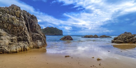 Coastline and Cliffs, Beach of La Franca, Protected Landscape of the Oriental Coast of Asturias, La