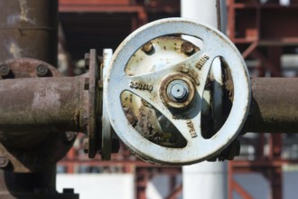 Industrial valve in petrochemical factory