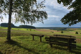 Idyllic landscape near Madenhausen, district of Schweinfurt, Germany