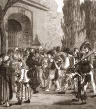 Passing of the Prussian prisoners, Napoleonic Wars, after the twin battles of Jena and Auerstädt,