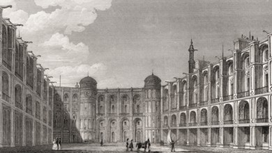 The Château de Saint-Germain-en-Laye, near Paris, antique steel engraved print, 1831
