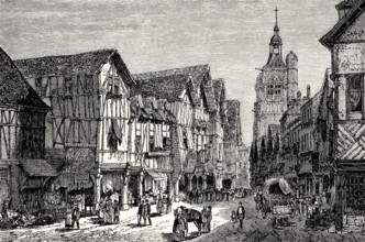 Bernay, a commune in the west of the Eure department in Northern France, 19th century
