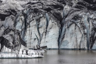 Solheimsjokull glacier lagoon, Iceland