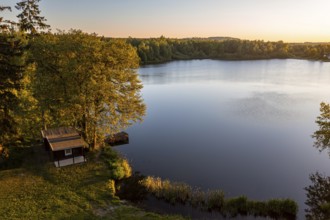 Lake Treuer neighbouring pond Harzgerode Straßberg