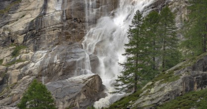 Waterfall in the Italian Alps in Gran Paradiso National Park