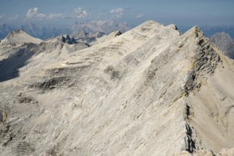 Western, central and eastern Ödkarspitze, mountains in the Karwendel main chain, Alpenpark