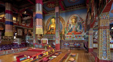 La Boulaye, TEMPLE OF THE 1000 BUDDHAS, founded in 1987 by Tibetan monks. Lamaist centre combined