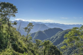 Mountain landscape in Zhuqi Township southwest of Alishan, Chiayi County, Taiwan